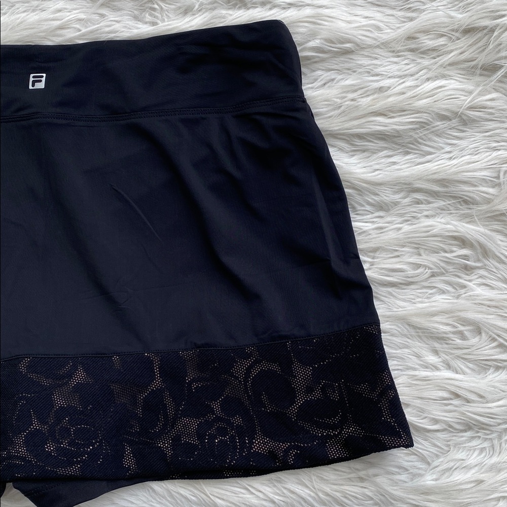 Fila | Black Lace Tennis 2-Piece Set Tank Top & Athletic Skort - Picture 13 of 16